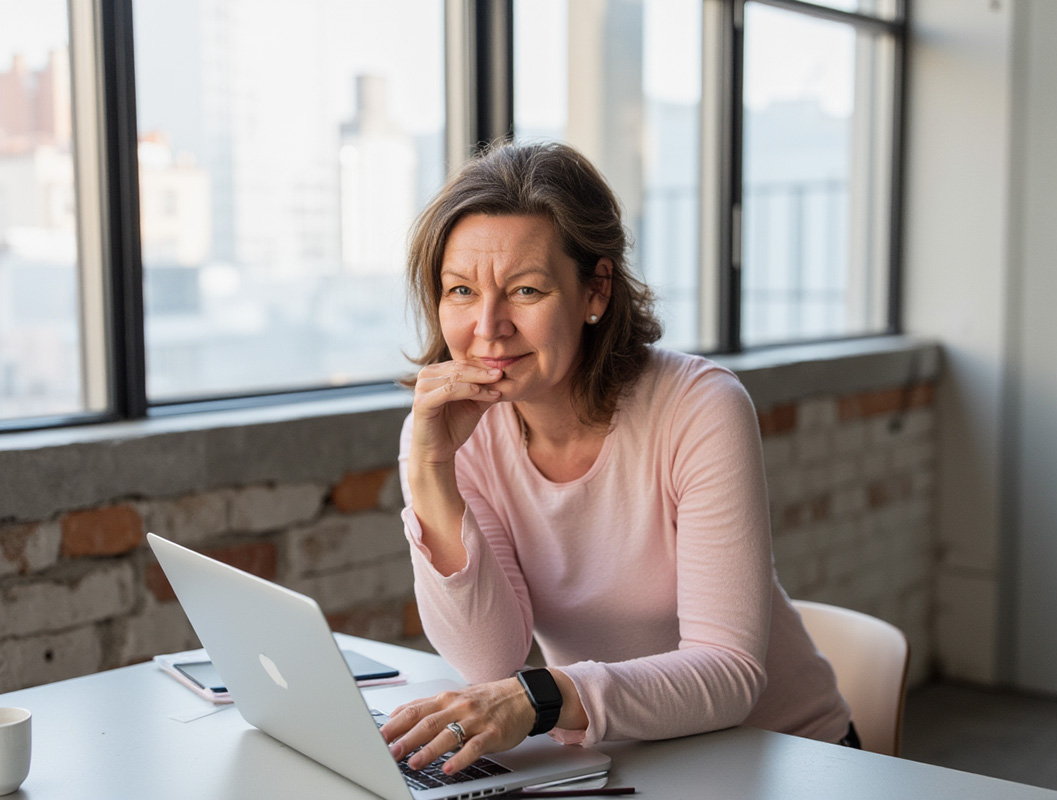 KI-generiertes Business-Porträt Casual Business Coworking Space